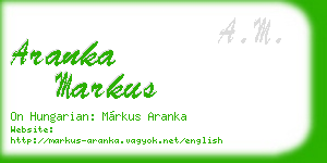 aranka markus business card