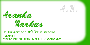 aranka markus business card